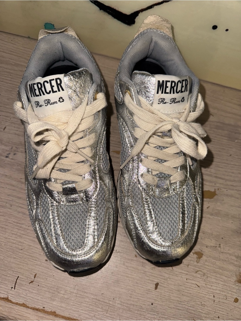 Mercer Amsterdam The Re-Run Pineapple Silver sneakers,